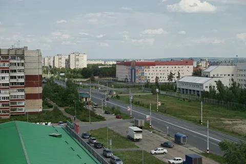 Small town traffic Stock Footage 51251888