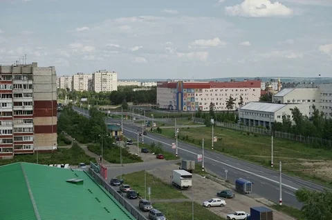 Small town traffic Stock Footage 70827274