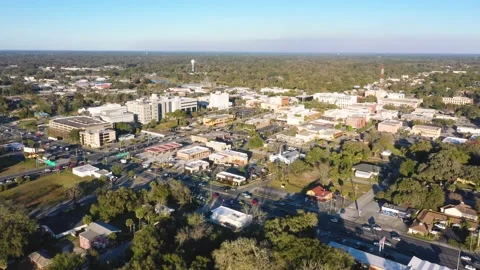 Small Town USA Aerial - Ocala, Florida Stock Footage