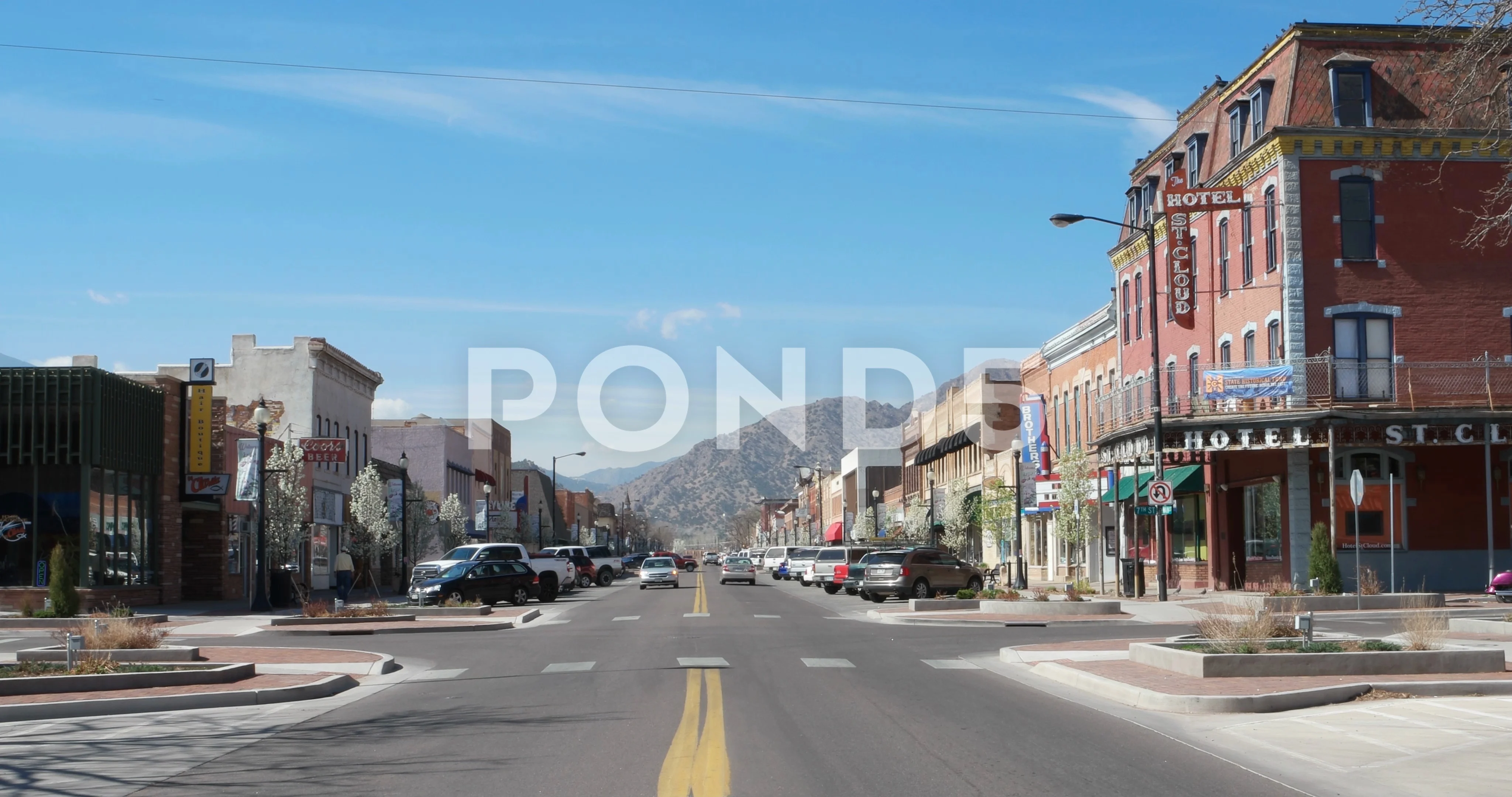 Small Town USA Main Street Canon City Co, Stock Video