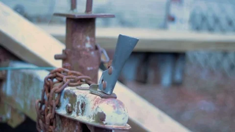 Small Town USA Old Rusty Trailer B Roll Establishing Shot Stock Footage 86183484