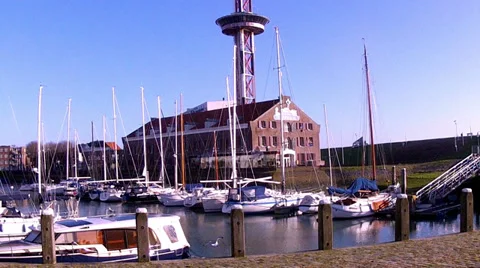 Small town Vlissingen (Netherlands). Stock Footage 35153653