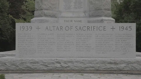 Small Town War Memorial 스톡 동영상 99375035