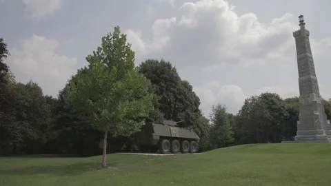 Small Town War Memorial Stock Footage 99375100
