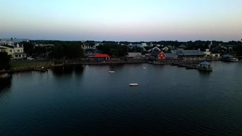 Small Town on the Water Stock Footage 291999466