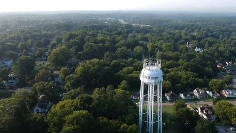 Small town water tower 库存影片 114516177
