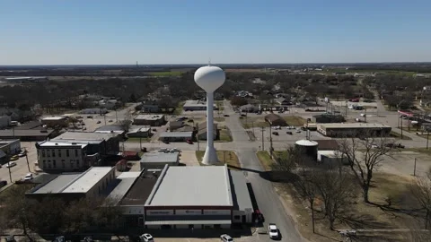 Small Town water tower Stock-Footage 165894913