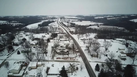 Small Town Winter 2 Stock Footage 83957632