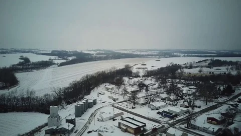 Small Town Winter 3 Stock Footage 83957811