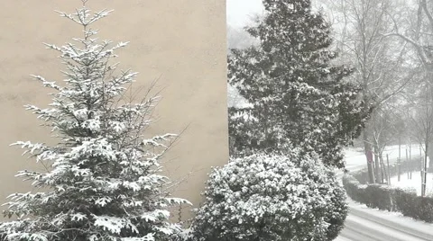 Small town in the winter Stock Footage 46554069