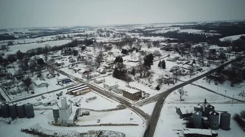 Small town in Winter Video stock 83957542