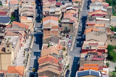 Small town.high view Foto stock