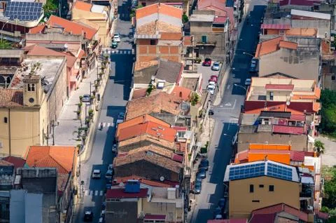 Small town.high view Stock Photos