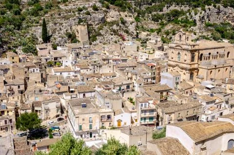 Small town.high view Stock Photos