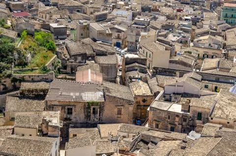 Small town.high view Stock Photos