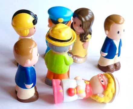 Small toy figures 스톡 사진