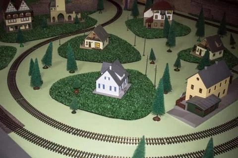 A small toy town. Stock Photos