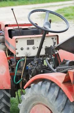 Small Tractor Closeup Stock Photos