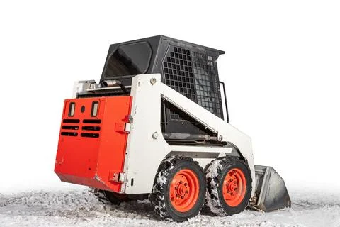 Small tractor, loader against  white background Illustrazione stock