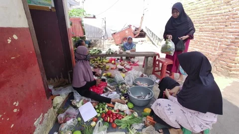 Small trader of vegetables Stock Footage 280453129
