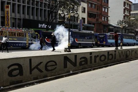Small traders protest against high taxation in Nairobi, Kenya - 28 Aug 2026 Stock Photos