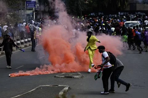 Small traders protest against high taxation in Nairobi, Kenya - 28 Aug 2026 Stock Photos