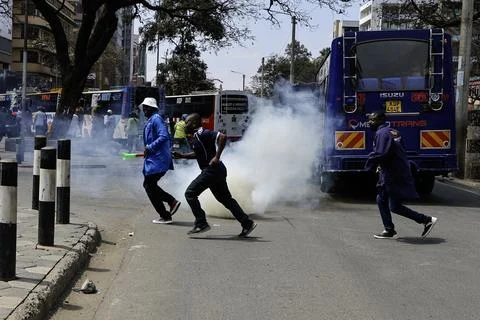 Small traders protest against high taxation in Nairobi, Kenya - 28 Aug 2026 Stock Photos