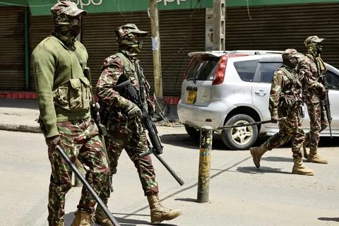 Small traders protest against high taxation in Nairobi, Kenya - 28 Aug 2026 Stock Photos