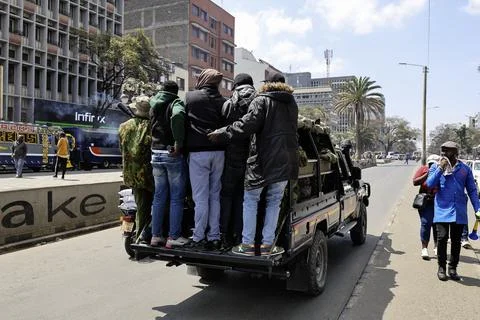Small traders protest against high taxation in Nairobi, Kenya - 28 Aug 2026 Stock Photos