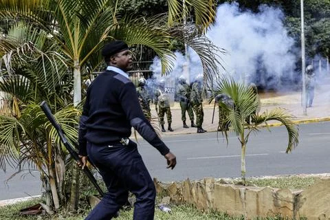 Small traders protest against high taxation in Nairobi, Kenya - 28 Aug 2026 Stock Photos