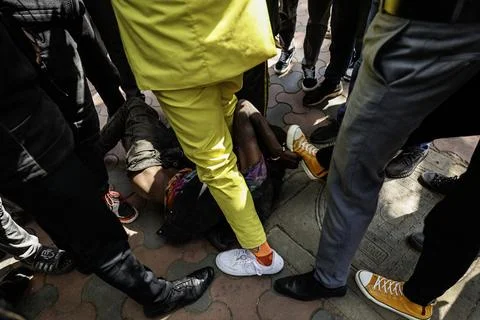 Small traders protest against high taxation in Nairobi, Kenya - 28 Aug 2026 Stock Photos