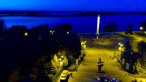 Small train on the river Bank Stock Footage 96076134