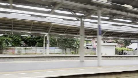 Small train station Stock Footage 221344230