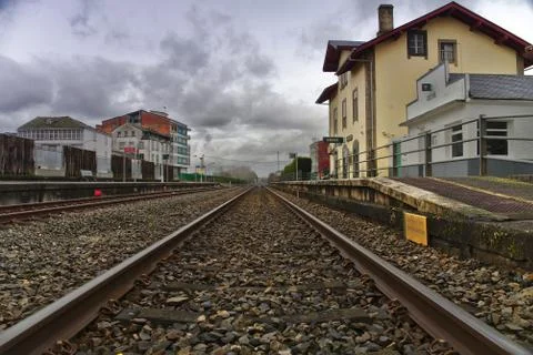 Small train station Stock Photos