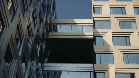 A small transition between two high-rise... | Stock Video | Pond5
