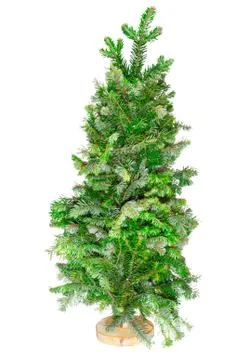 Small tree Christmas tree on a stand Stock Photos