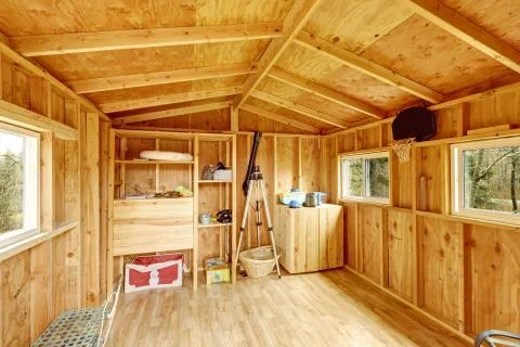 Small tree house interior Stock Photos