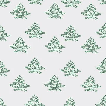Small trees on a grey Stock Illustration