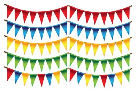 Small triangle colors flags Stock Illustration