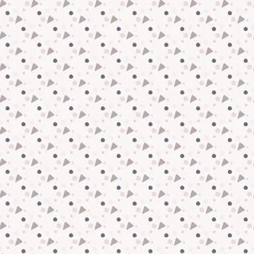 Small triangles and circles geometric pattern. Design in lilac and purple col Illustrazione stock