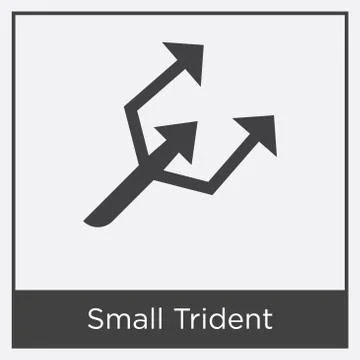 Small Trident icon isolated on white background Free Stock Illustration