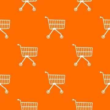 Small trolley pattern orange Illustrazione stock