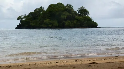 Small tropical island Stock Footage 782018
