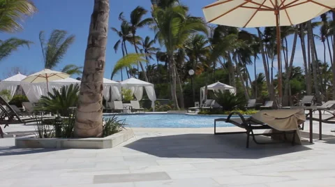 Small tropical pool on a windy day 2 Stock Footage 40632910