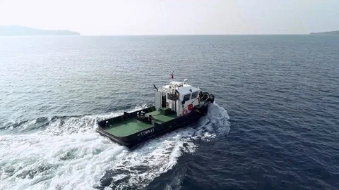 Small tugs boat performance show [2] Stock Footage 120254001
