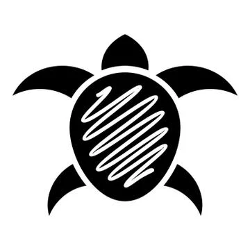 Small turtle icon, simple style Stock Illustration