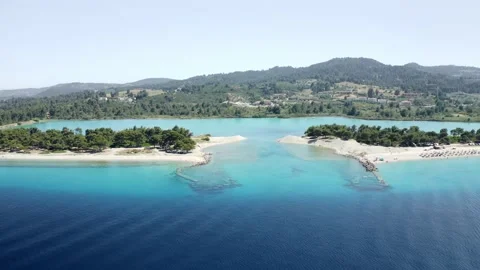 Small turuoise lagoon in Greece. Stock Footage 132640240