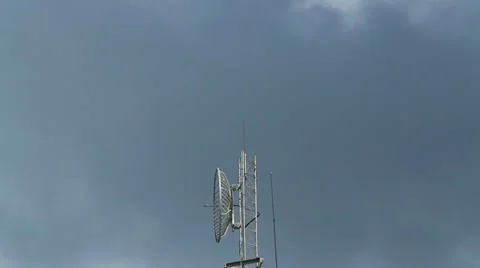 Small tv station antenna Stock Footage 11702562