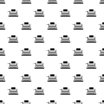 Small typewriter pattern seamless vector Stock Illustration