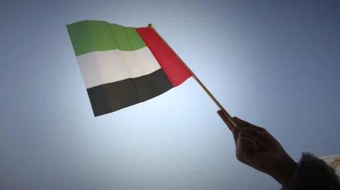 Small UAE flag Stock-Footage 43179821